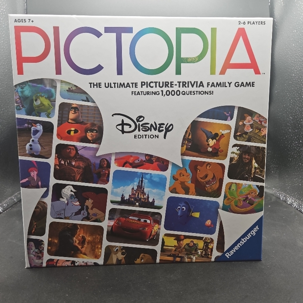 Disney Pictopia Ravensburger Family Board Game Picture Trivia 1000 Questions